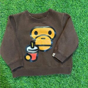 Bape baby Milo by a bathing ape crewneck sweater size kids toddler